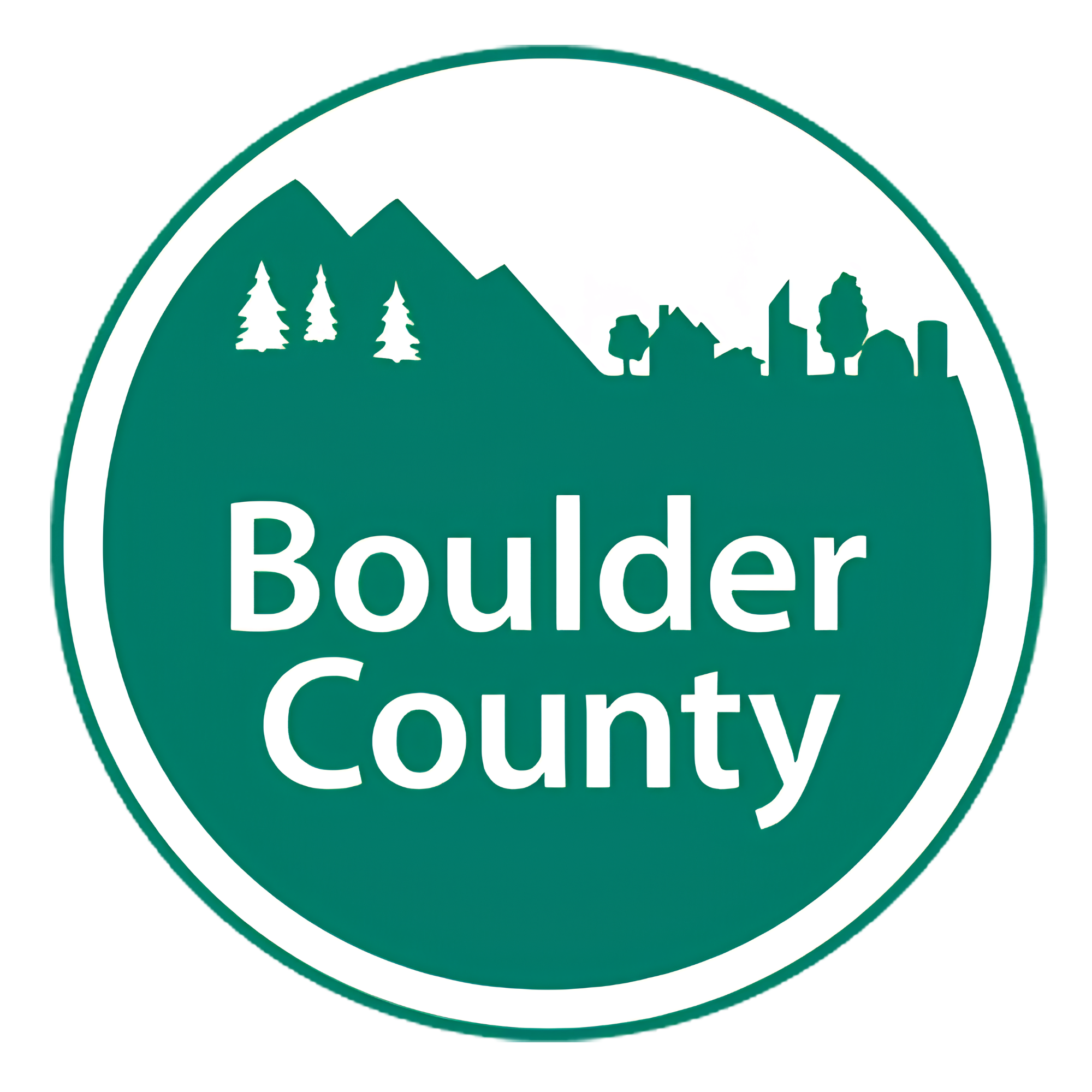 Boulder County logo: green circular badge with mountains and trees and bold white text